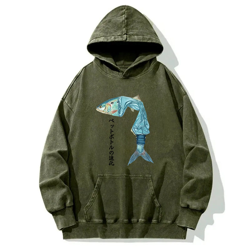 The Evolution Of Plastic Bottles Washed Hoodie