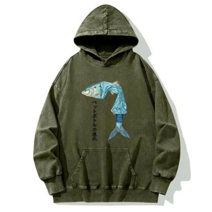 The Evolution Of Plastic Bottles Washed Hoodie