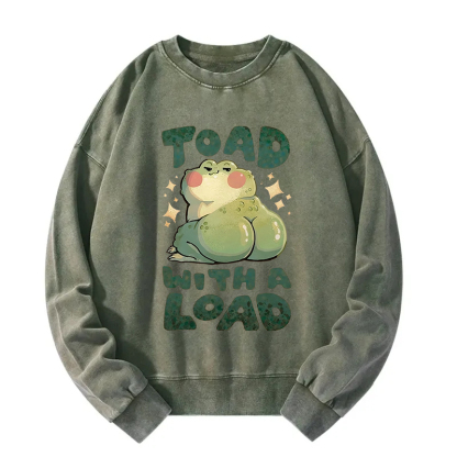 Frog With A Load Washed Sweatshirt