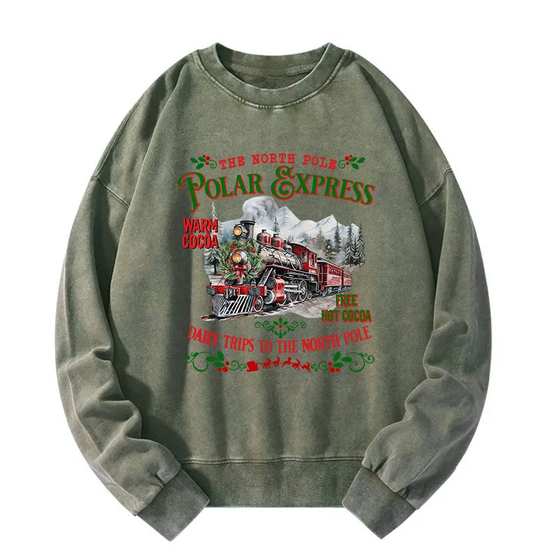 The North Pole Christmas Washed Sweatshirt