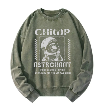 Chimp Astronaut Washed Sweatshirt