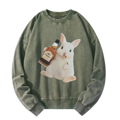 Smoking Rabbit Washed Sweatshirt