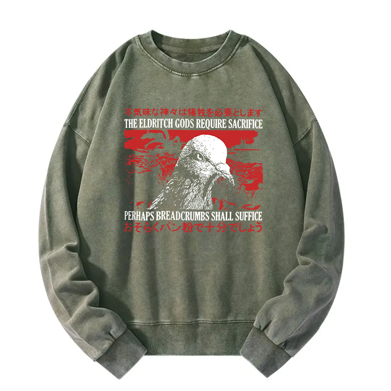 Eldritch Gods Pigeon Vintage Washed Sweatshirt