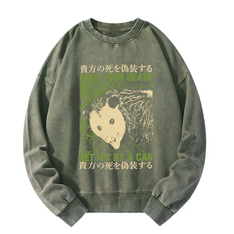 Fake Your Death Opossum Washed Sweatshirt