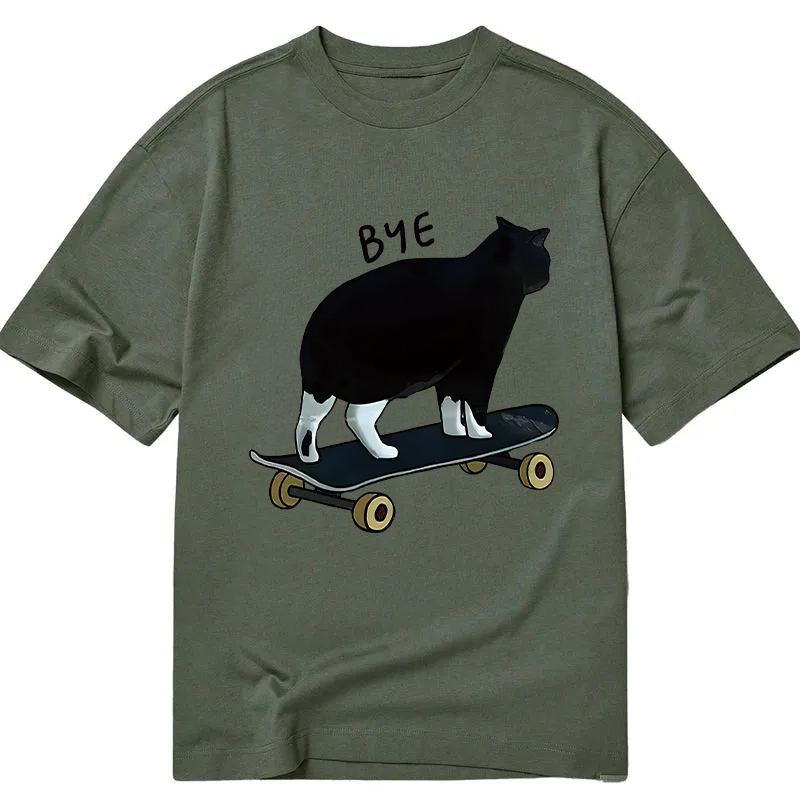 Cat On Skateboard Classic T-Shirt
