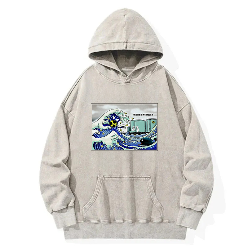 Nuclear Waste Water Discharged Into The Ocean Washed Hoodie