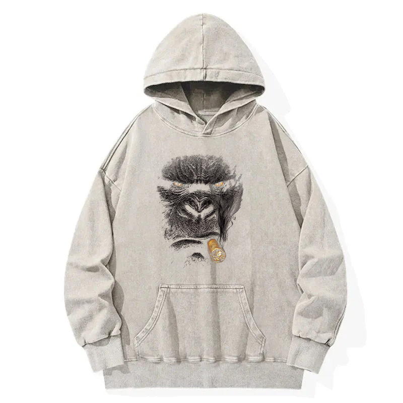 Smoking Gorilla Washed Hoodie