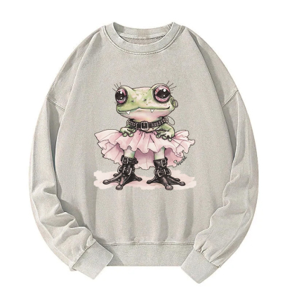 The Rebel Frog Princess Washed Sweatshirt