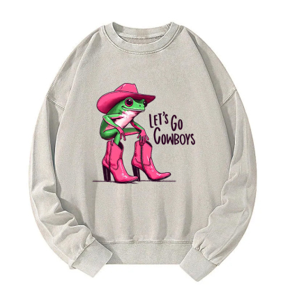 Let's Go Cowboys Frog Washed Sweatshirt