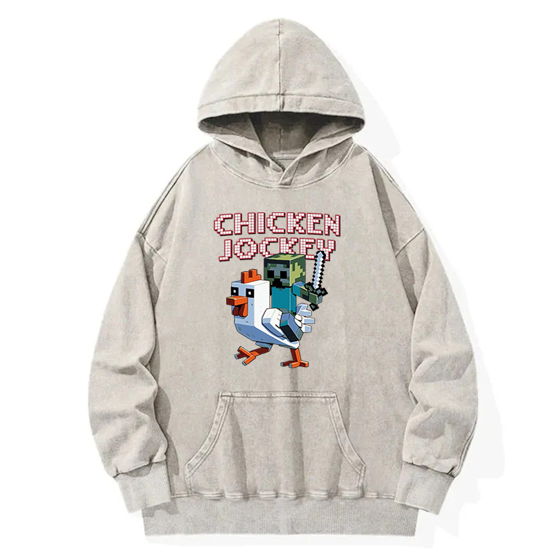 Chicken Jockey Game Washed Hoodie