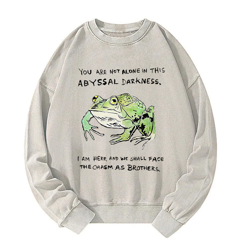 Support Your Frog Friends Washed Sweatshirt