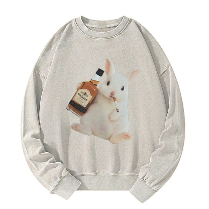 Smoking Rabbit Washed Sweatshirt