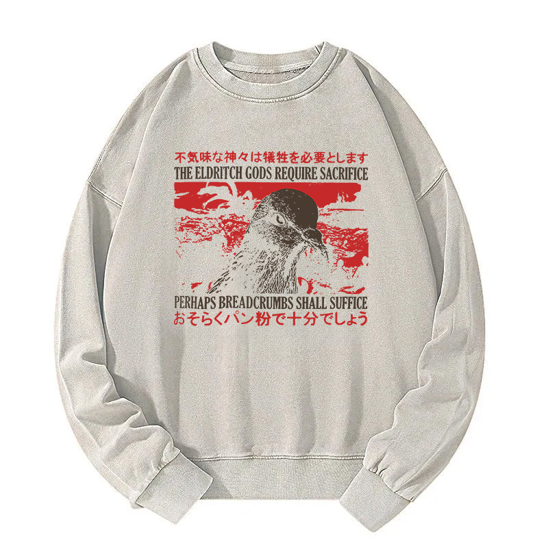 Eldritch Gods Pigeon Vintage Washed Sweatshirt