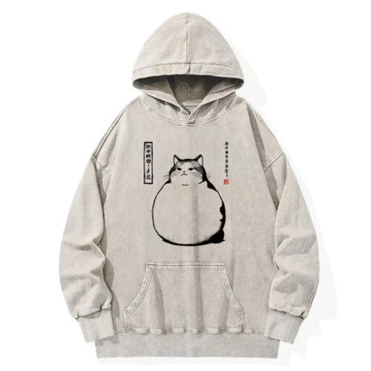 Matsumoto Hoji Cat Washed Hoodie
