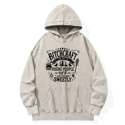 Halloween Bitchcraft Washed Hoodie