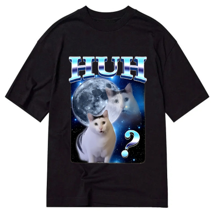 Huh Cat Funny Dank Meme Moon Classic T-Shirt
