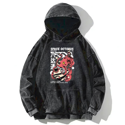 Space Octpus Exhibition Washed Hoodie