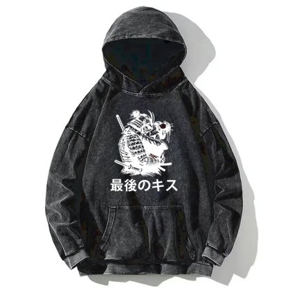 Samurai Last Kiss Washed Hoodie