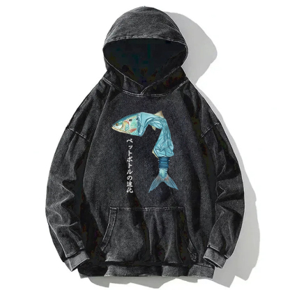 The Evolution Of Plastic Bottles Washed Hoodie