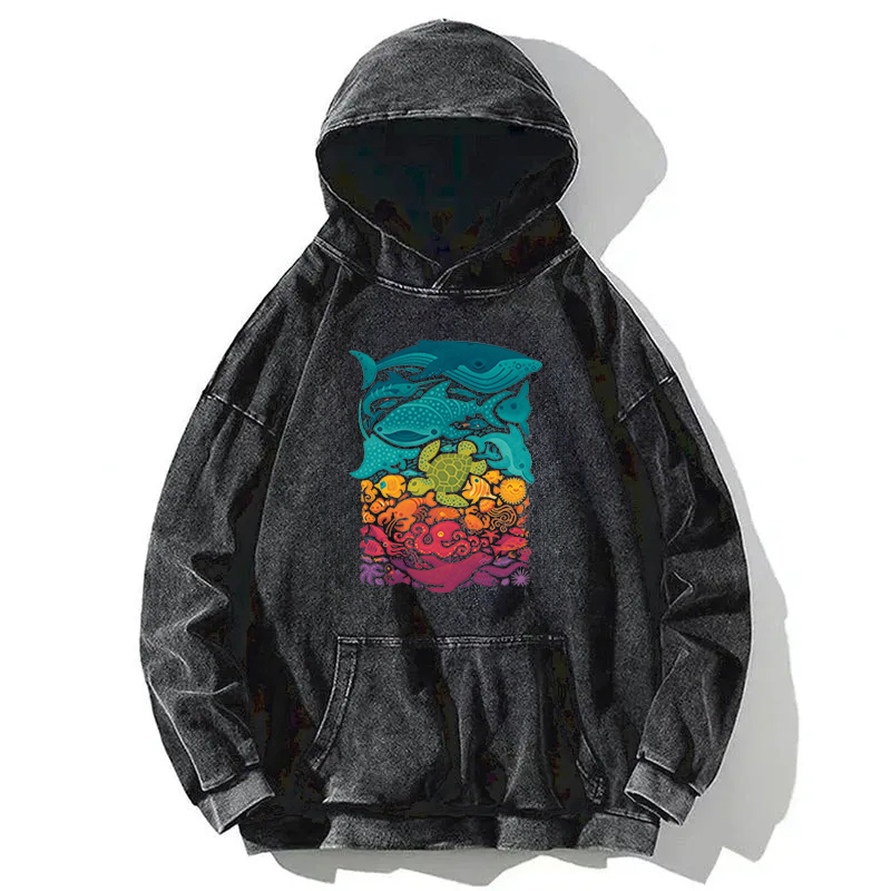 Marine Life Washed Hoodie