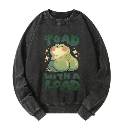 Frog With A Load Washed Sweatshirt