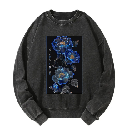 The Sea Of Flowers In The Darkness Washed Sweatshirt