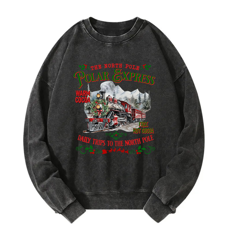 The North Pole Christmas Washed Sweatshirt
