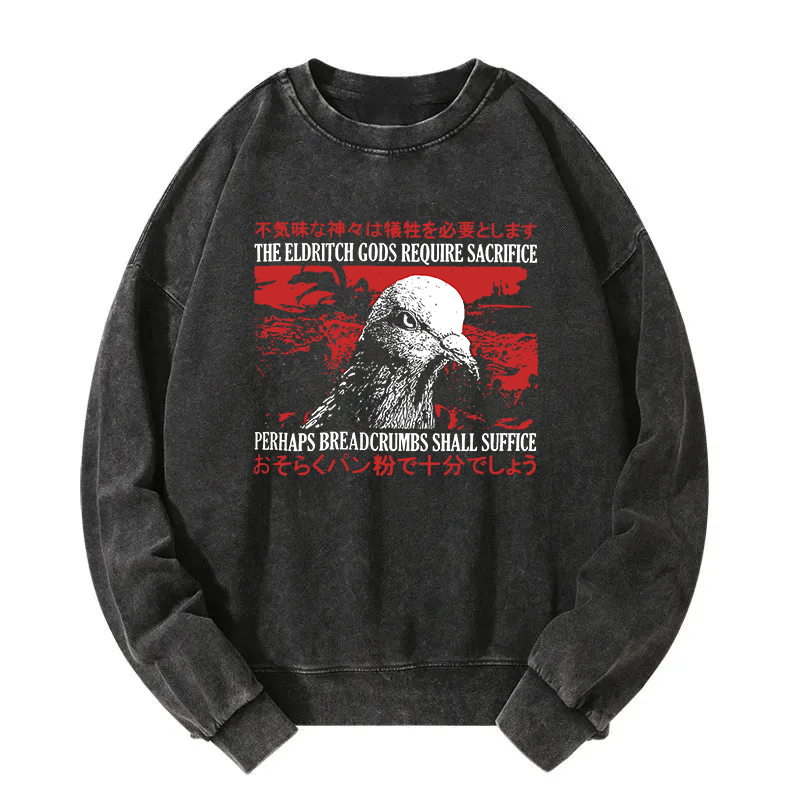 Eldritch Gods Pigeon Vintage Washed Sweatshirt