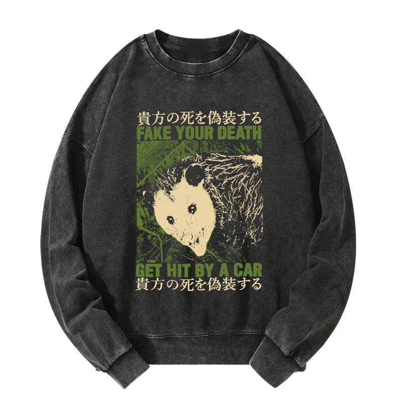 Fake Your Death Opossum Washed Sweatshirt