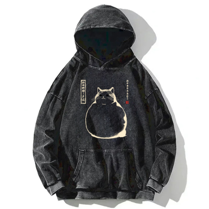 Matsumoto Hoji Cat Washed Hoodie