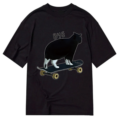 Cat On Skateboard Classic T-Shirt