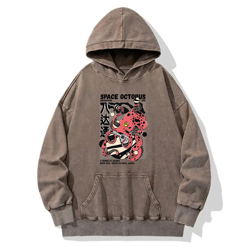 Space Octpus Exhibition Washed Hoodie