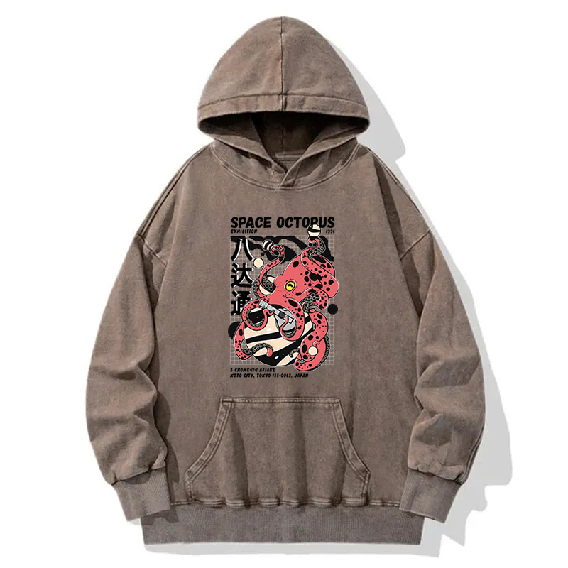 Space Octpus Exhibition Washed Hoodie
