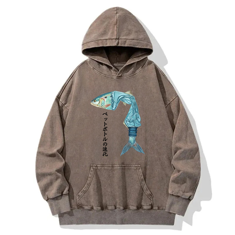 The Evolution Of Plastic Bottles Washed Hoodie