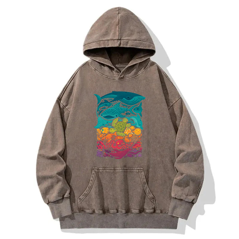 Marine Life Washed Hoodie