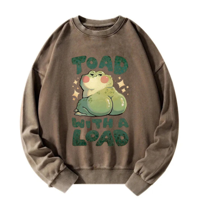 Frog With A Load Washed Sweatshirt