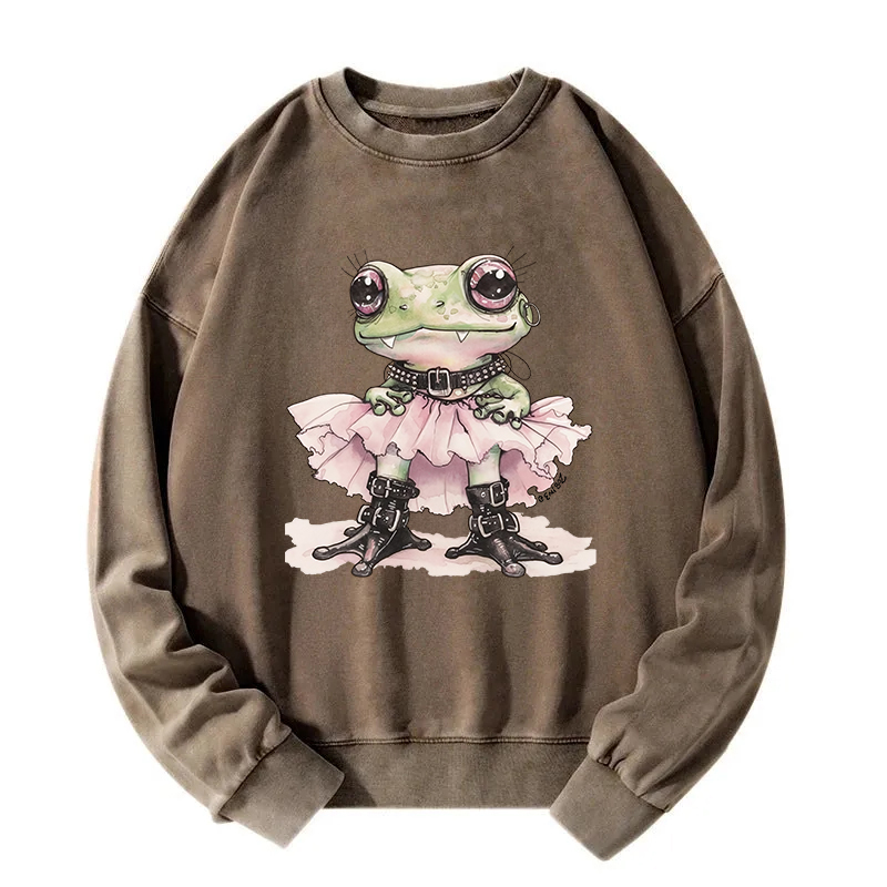 The Rebel Frog Princess Washed Sweatshirt