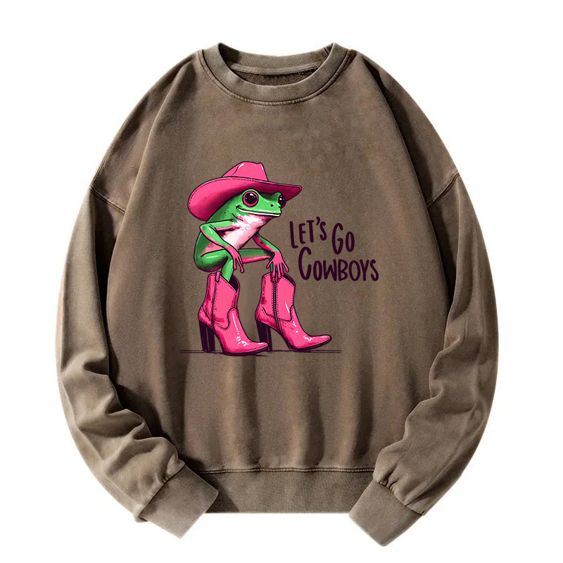 Let's Go Cowboys Frog Washed Sweatshirt
