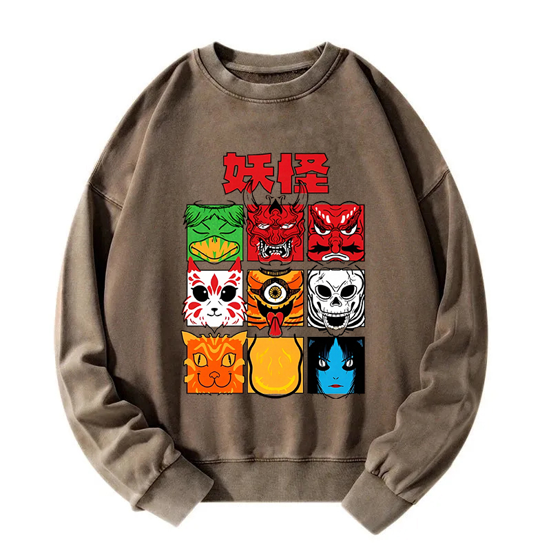 Japanese Yokai Washed Sweatshirt