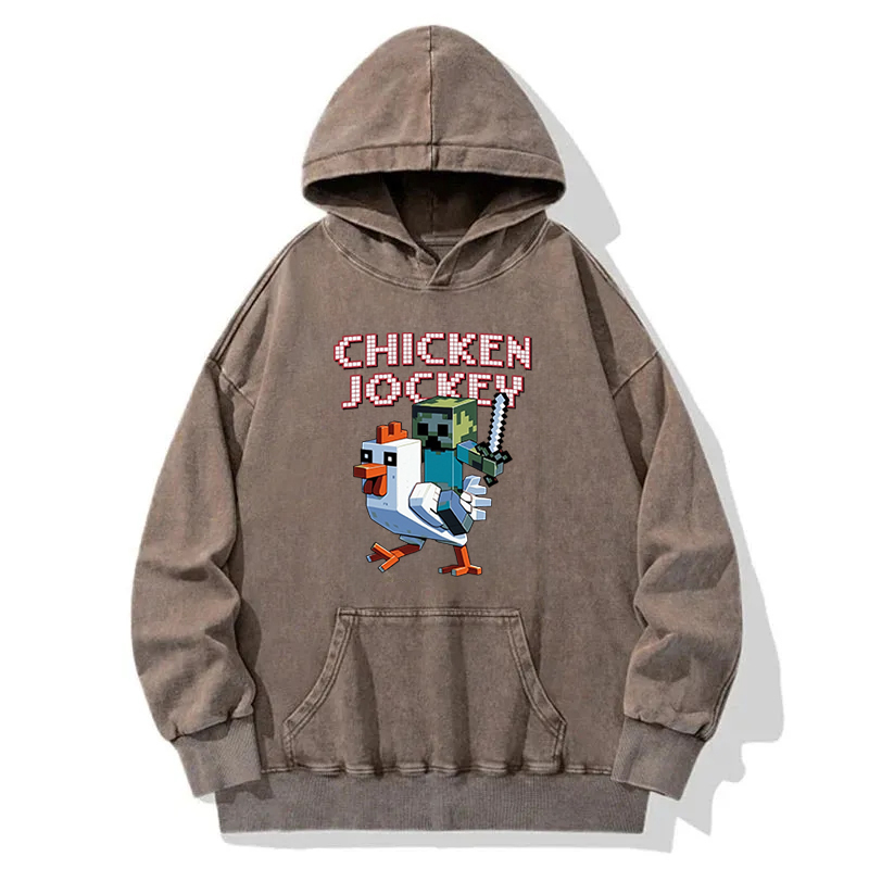 Chicken Jockey Game Washed Hoodie
