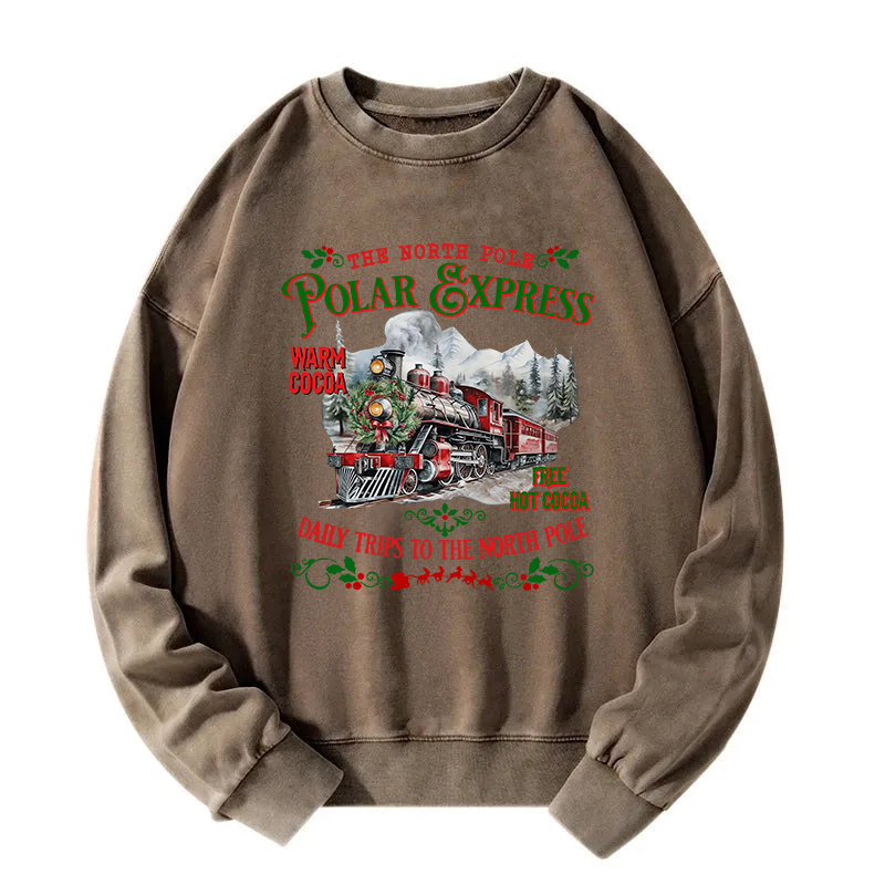 The North Pole Christmas Washed Sweatshirt