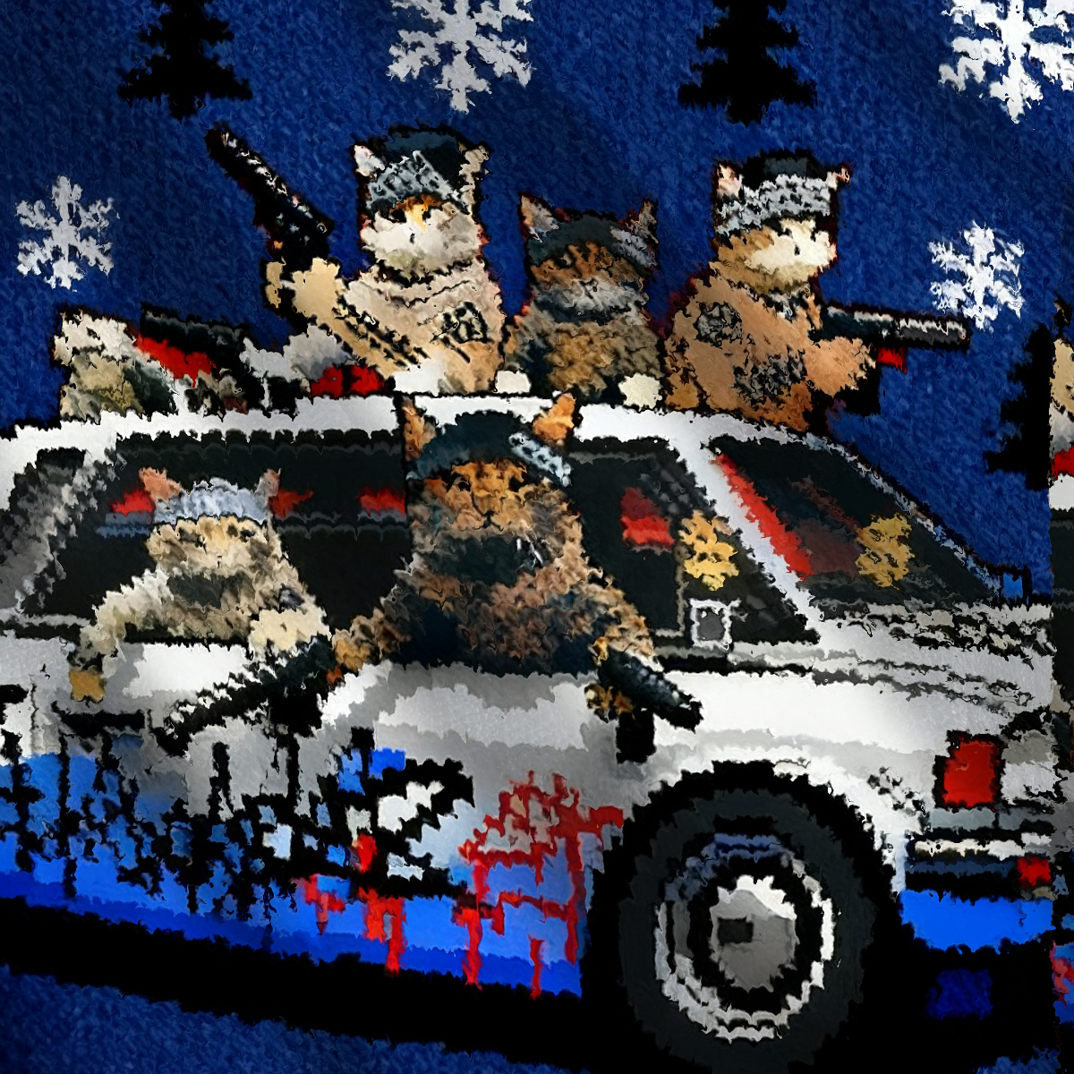 Funny Cat Gang Ugly Sweatshirt