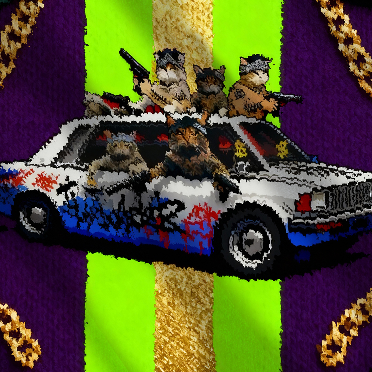 Funny Cat Gang Ugly Sweatshirt