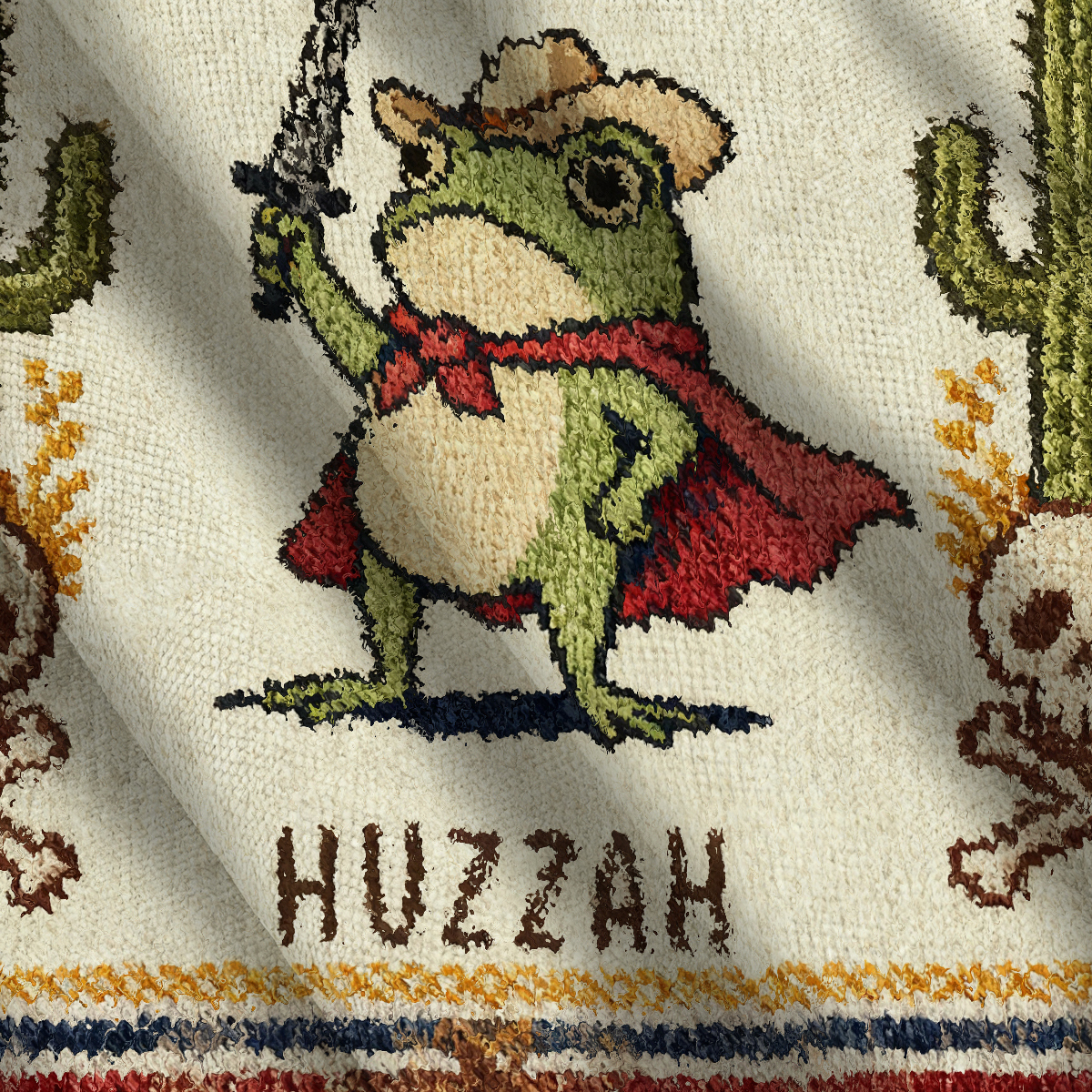 Funny Huzzah Frog With Sword Ugly Sweatshirt