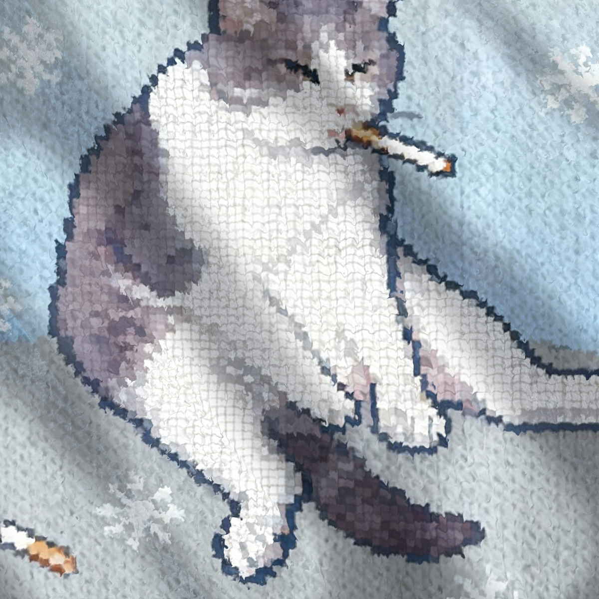 Smoking Cat Funny Meme Ugly Sweatshirt