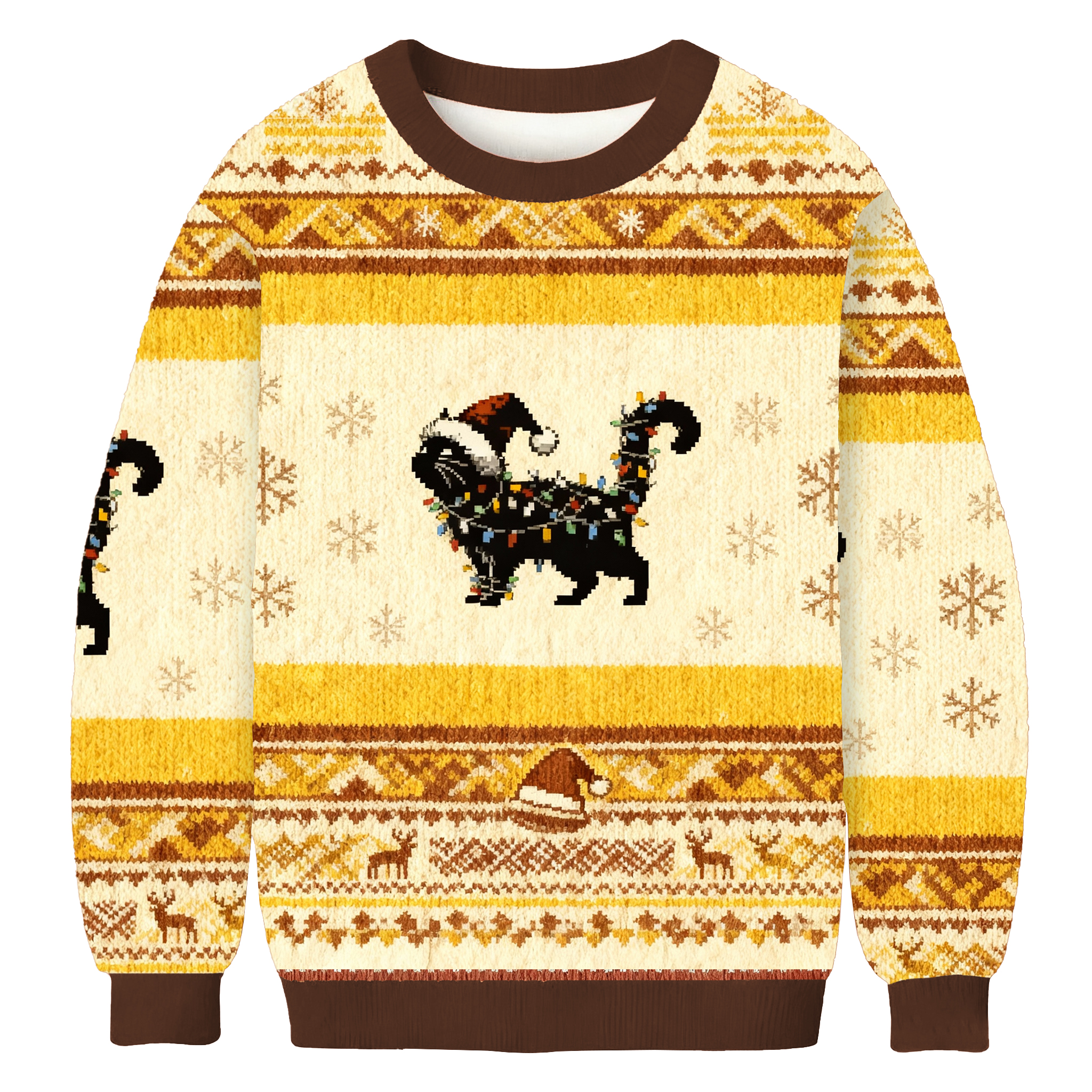 Funny Cute Cat Christmas Ugly Sweatshirt