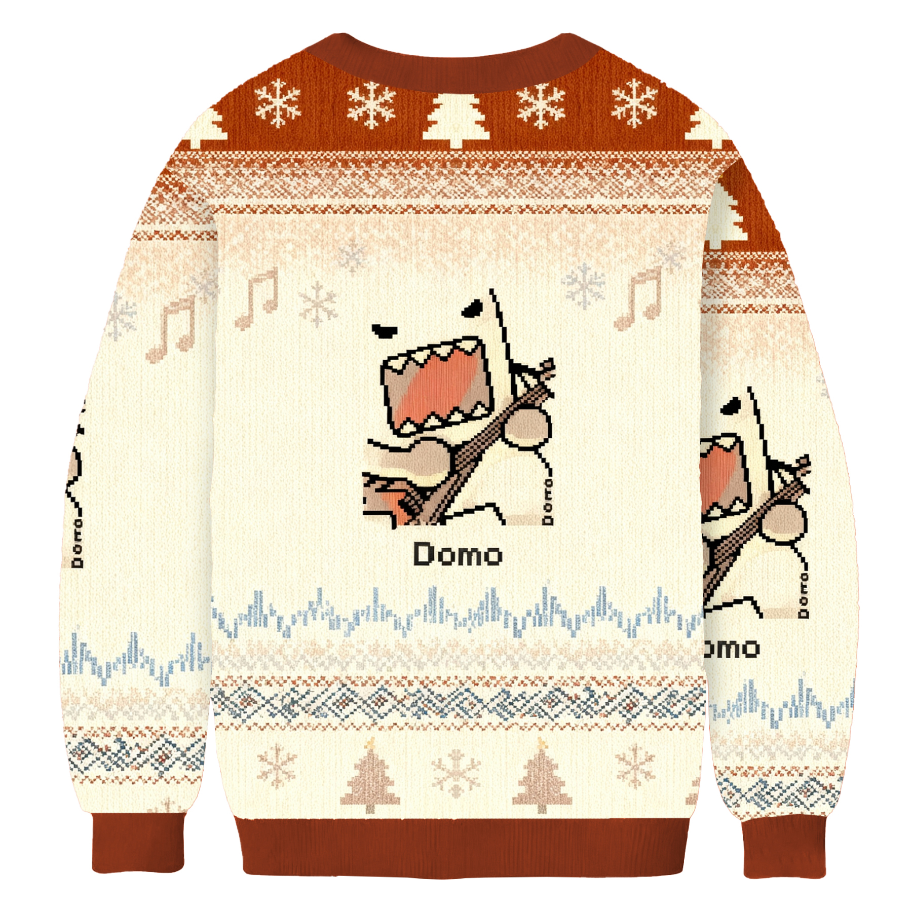 Funny Domo Guitar Ugly Sweatshirt