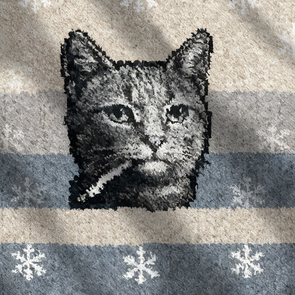 Funny Smoking Cat Meme Ugly Sweatshirt