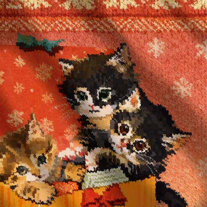 Cute Cat Christmas Ugly Sweatshirt