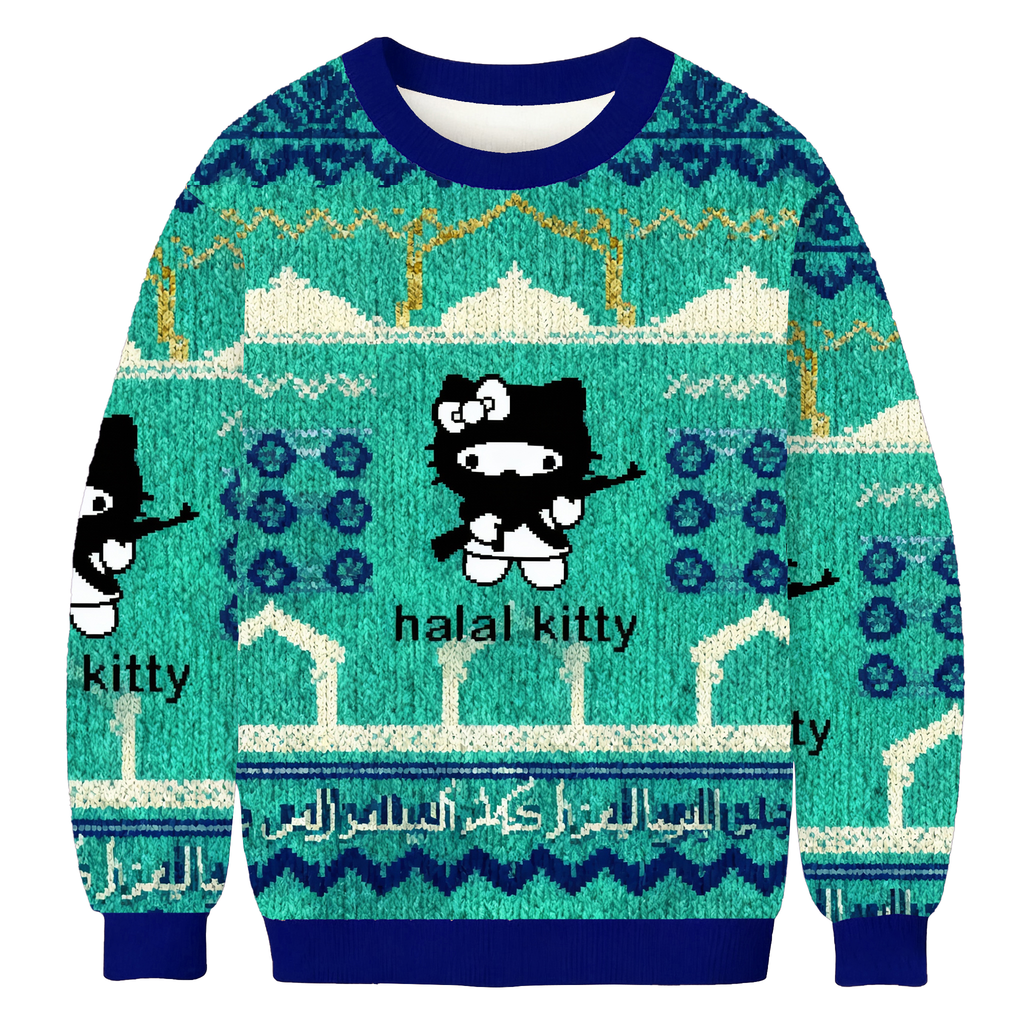 Funny Ninja Hello Kitty With Rifle Ugly Sweatshirt